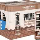 PRIME Shakes, Chocolate, 32g Protein Shake for Muscle Support & Recovery, Ultra-Filtered Milk, Lactose Free, Low Sugar, Low Calorie, Ready to Drink, 11 fl oz, 12 Pack (BB: 01/12/2027)