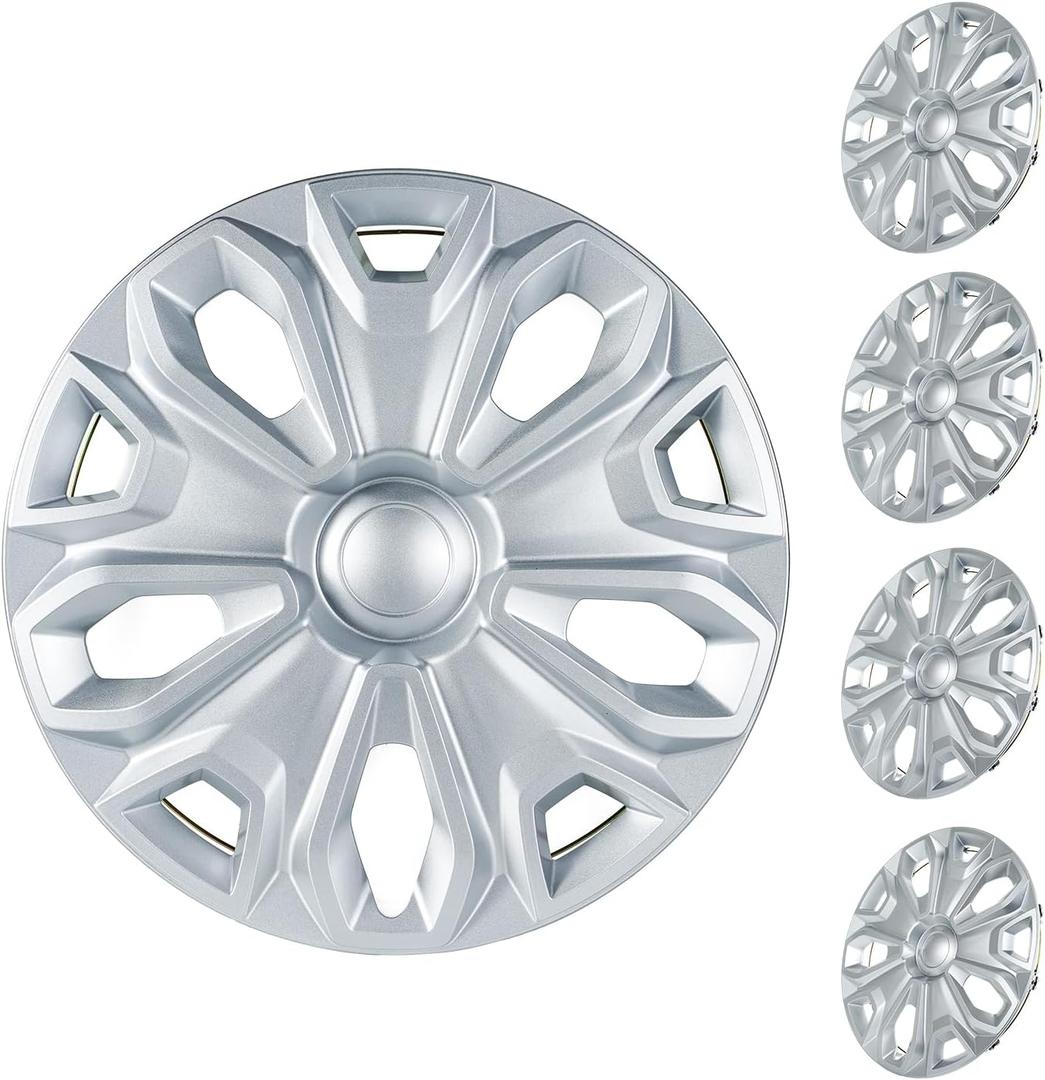 16 Inch Hubcaps Compatible with 2015-2026 Ford Transit 150 250 350 350HD | Factory Steel Wheels, Snap-On Wheel Covers, Set of 4