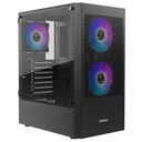 Gamdias RGB Gaming ATX Mid Tower Computer PC Case with Side Tempered Glass Panel and a Magnetic Dust Filter & 3 Builtin 120mm ARGB Fans