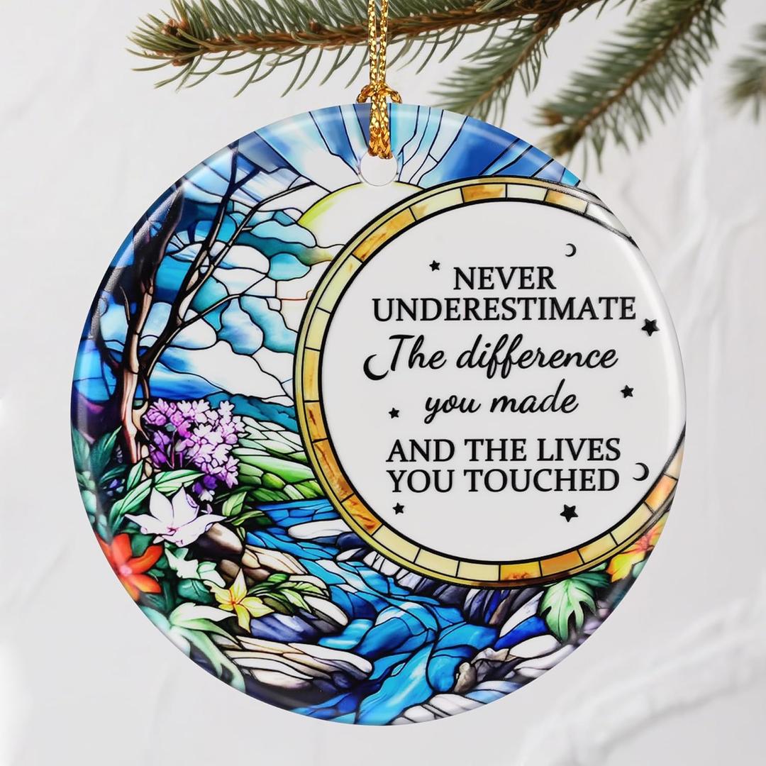 Christmas Ornaments, Going Away, Goodbye, Farewell Gifts for Coworkers - Retirement, Coworker Leaving Gifts for Women, Men - Leaving Job, Moving Away Presents for Friends, Boss, Work Bestie - Design B