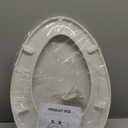 AMayfair Cassel Slow Close Toilet Seat, Easy Clean, Non Slip Premium Wood Seat, Easy Install, Made in USA, Elongated, White