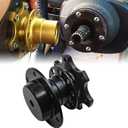 Aluminum Steering Wheel Adapter, Quick Release Hub, 6 Hole Racing Modification Device, Auto Universal Steering Wheel Heightening Accessories (Black)