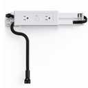 Drawer Outlet Kit 2AC Power Cabinet Plug Charging Strip Recessed Vanity Table Box Desk Nightstand Mount Organizer, 14 AWG Power Cable for Kitchen Bedroom-White