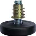 SINGTAN Furniture Levelers with Screw-in Nuts-4 Pack| Furniture Feet | Heavy Duty Adjusting Foot | 1" Adjustable Furniture Legs | table Levelers | chair Levelers,3/8"-16 Threaded Bolt, Thread Pitch: 16