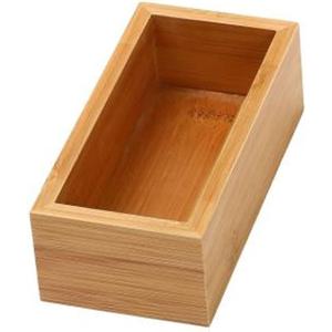 YBM Home Bamboo Drawer Organizer Storage Box for Kitchen Drawer, Junk Drawer, Office, Bedroom, Children Room, Craft, Sewing, and Bathroom, 3x6x2 inch