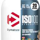 Dymatize x Fruity Pebbles ISO100 Whey Protein Powder Isolate, 25g of Protein, 20 Servings, 5.5g BCAAs, 120 Cal., Gluten Free, 1g Fat, 1g Sugar, 2g Carb (EXP 03/01/28)