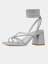 DREAM PAIRS Women's Heels Chunky Block Strappy Square Open Toe Ankle Buckle Heeled Sandals Wedding Party Dress Shoes Indie 7.5