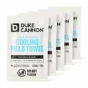 Duke Cannon Cold Shower Cooling Field Towels - 15 Individually Wrapped Towels - Men's Face and Body Wipes - Made with Menthol & Aloe - Instant Refresh Travel Pack