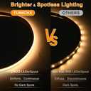 COB LED Strip Lights DC 12V LED Lights Flexible Super Bright LED Strips, 9W/m 2x16.4FT Warm White 3000K CRI 90+,480LEDs/m High Density Uniform Light for Home Room Decor