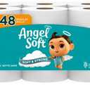 Angel Soft Toilet Paper, 12 Mega Rolls = 48 Regular Rolls, Soft and Strong Toilet Tissue