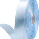 Baby Blue 3/4 Inch Satin Ribbon 50 Yards Single Face Polyester for Gift Wrapping Wedding Decorations Christmas Crafts Hair Bows