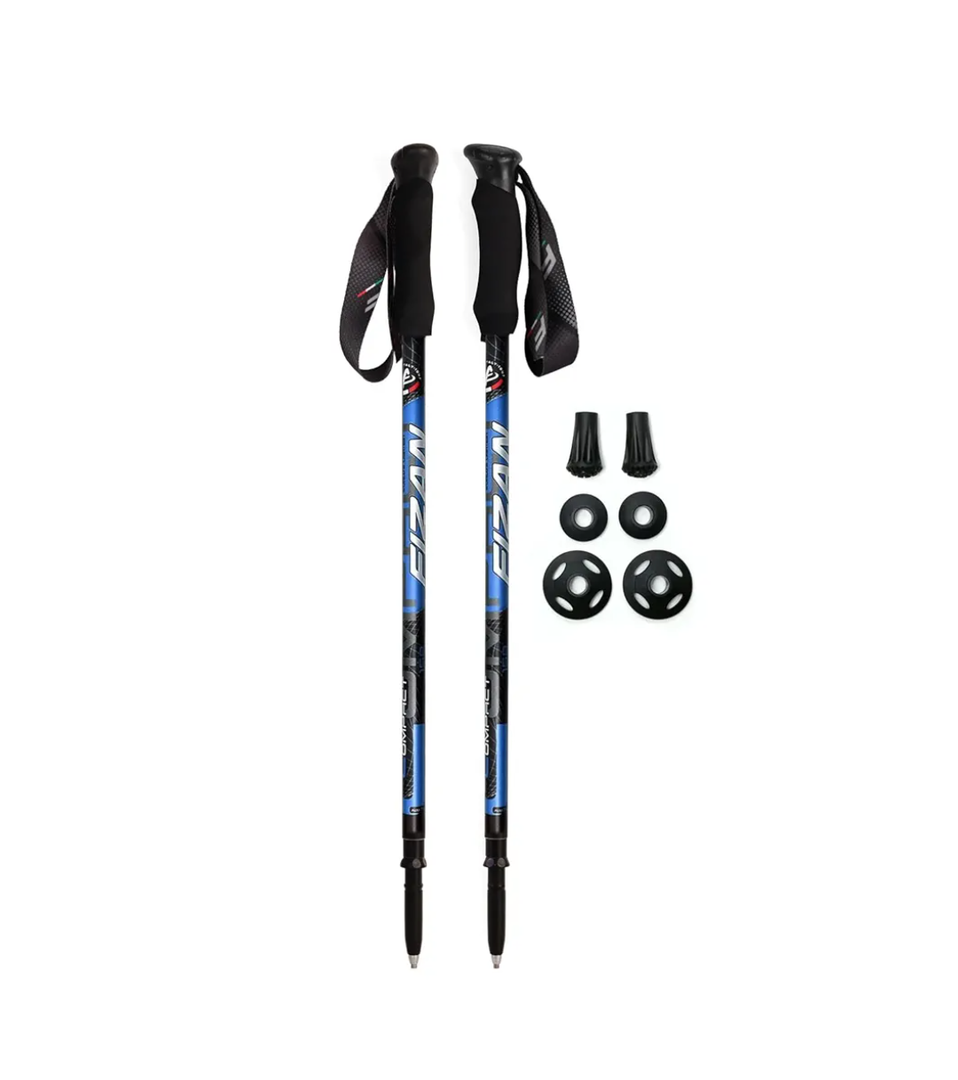 Fizan Compact 3 Trekking Poles – 5.6 oz Ultralight, Backpacking, Thru Hiking Poles, Adjustable, Collapsible, Customized Fit, EVA Grips, Aluminum Walking Sticks (Compact 3)
