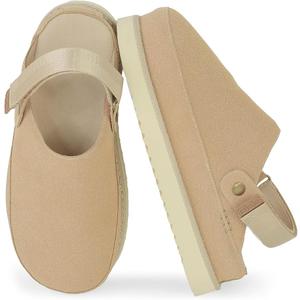 Genuine Suede Clogs for Women - Memory Foam Platform Clogs Lightweight Womens Clog & Mules Golden Star Clog Sandals Potato Shoes 2025, Size 7