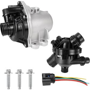 Electric Engine Water Pump with Thermostat 11517632426 Compatible with BMW 135i, 335i, 335i xDrive, 335is, 335xi, 535i, Z4, 2007-2016, 3.0L L6, Replace OE# 11517563659, 11517588885