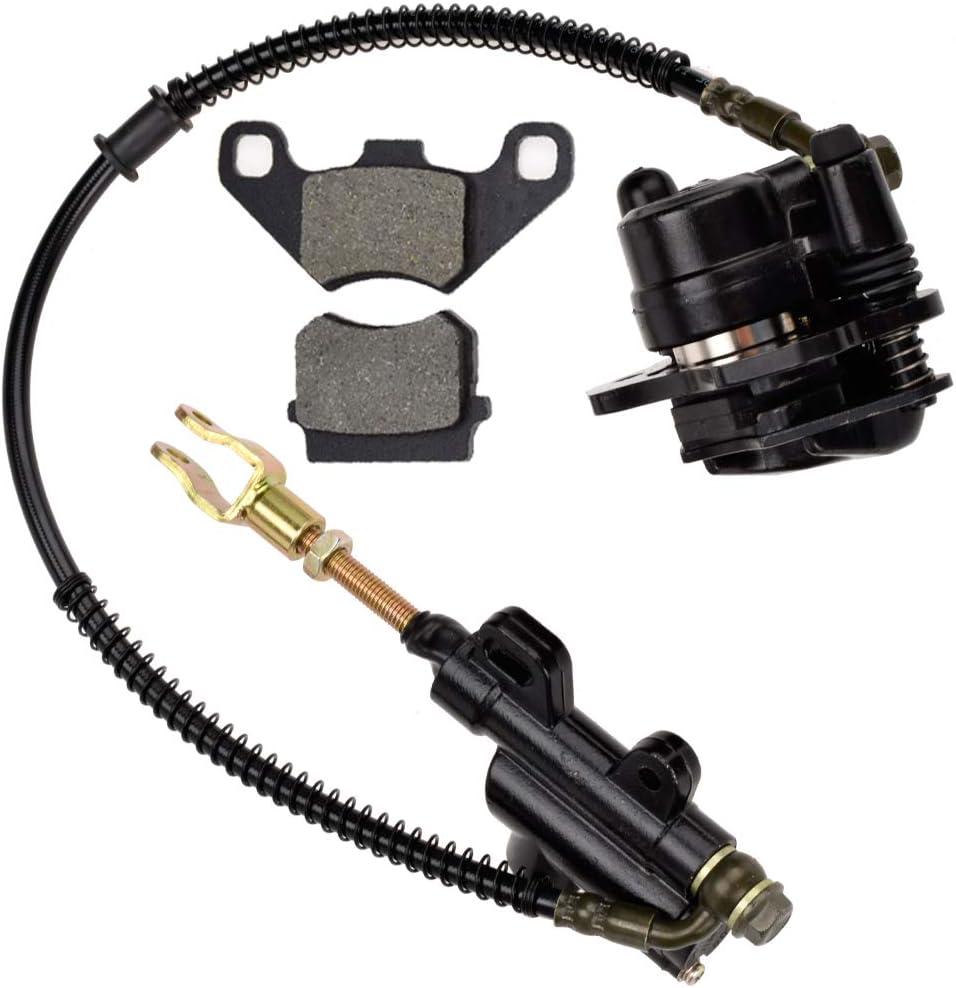HIAORS Rear Disc Brake Master Cylinder Caliper Assembly for Tao tao Coolster 125cc 110cc Chinese ATV 4-Stroke 90cc 70cc 50cc Kazuma Baja SunL NST Roketa Loncin Lifan Vitacci Quad 4 Wheeler Parts