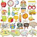 Back to School Photo Booth Props 29PCS – First Day of School Decorations for Kids, Teachers & Classrooms – Reusable School Theme Party Supplies for Students, Kindergarten, Preschool, and Grade School, Set of 2