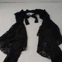 L'VOW Women's Lace Bolero Shrug Goth Crop Top Victorian Lace Sleeves for Witch Vampire Cosplay, S 