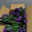 Artificial Fall Fake Hanging Flowers Plants Basket for Outdoor Autumn Decoration, Faux Silk Morning Glory Long Stems Vines Realistic UV Resistant for Outside Home Porch Garden (Fall Orange+Yellow)