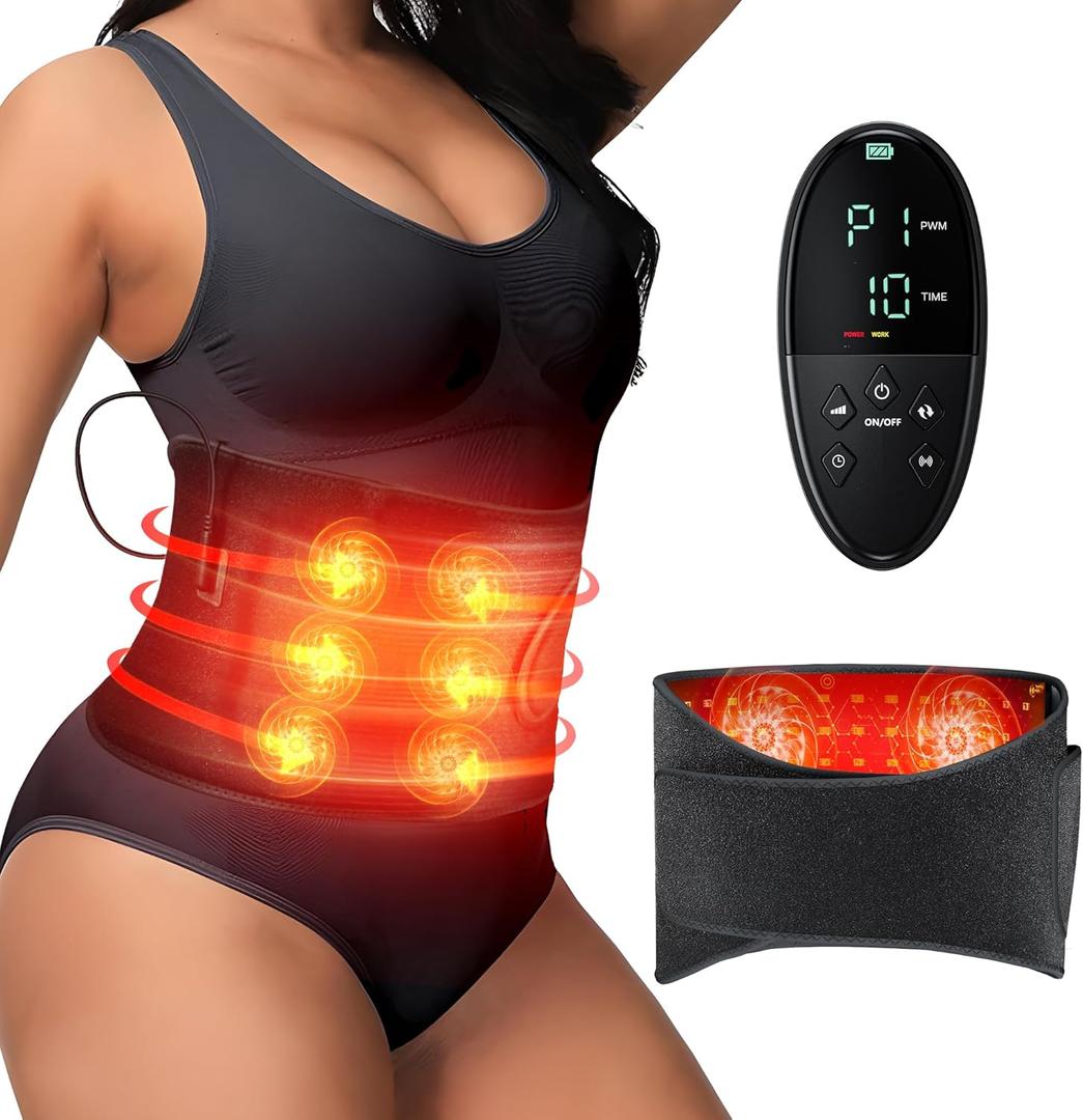 Red Light Therapy for Body: Infrared Light Therapy Belt Massage Pad with Vibration for Back, Waist, Shoulder, and Belly Pain Relief, Portable Relaxation for Home, Men & Women (Deep Black) (44*8 IN)