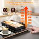 FEPPO Electric Warming Tray, 4-in-1 Food Warmers for Parties Buffet with 10 Temp Settings and Timer, 33"x15" Glass Surface Warming Mat for Food, Modular Buffet Hot Plates for Catering and Gatherings