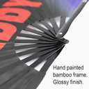 Pride Fans Clack Daddy Large Loud Clack Bamboo Folding for Festivals Circuit Party Club Dance