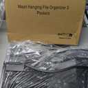 Wall File Organizer, Mesh Hanging File Organizer, Home Office Organization and Storage, 3 Single Pockets Document Magazine Rack