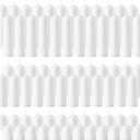 72Pcs White Pillar Candles Bulk, Unscented Dripless Wax Candle Set, 2x3/6/8 Inch Pointed-top