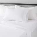 Amazon Basics Lightweight Super Soft Easy Care Dorm-Friendly, Microfiber 3 Piece Bed Sheet Set with 14-Inch Deep Pockets, Twin XL, Bright White, Solid