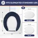 Soft Microfiber Toilet Seat Cover 17.5" x 15" Machine Washable