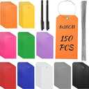 Rustark 152Pcs 10 Colors Plastic Shipping Tags with Pens 3.15"x6.3"/8x16CM Plastic Hang Tags Waterproof Shipping Tag Writable Blank Hang Tag with Holes for Luggage Garage Inventory Car Parts