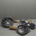 Amazon Basics Pre-Seasoned Cast Iron 5 Pieces Kitchen Pots and Pans Cookware Set, Black, 14.17 x 12.2 x 10.63 in