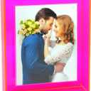 11x14 Acrylic Picture Frame for Wall and Tabletop Neon Floating Photo Frame with Decorative Bright Color, Neon Pink