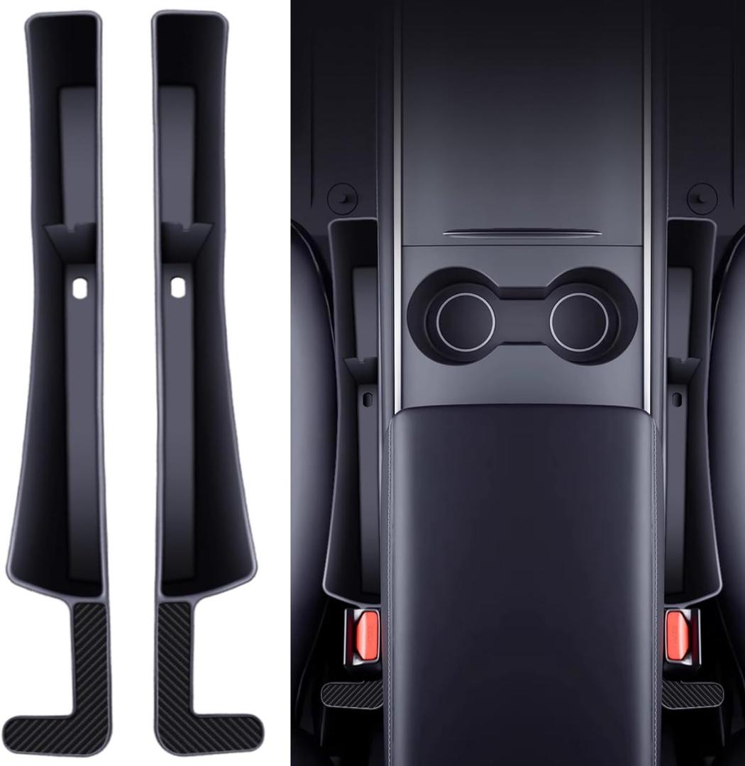 2 Pack Car Seat Gap Filler Organizer - Premium Car Seat Gap Storage Solution, Car Organizers and Storage for Phones, Keys, Cards, and More, Universal Fit for Most Vehicles