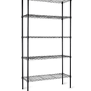5-Shelf Adjustable Heavy Duty Steel Wire Storage Shelves for Garage, Kitchen, Easy Assembly,