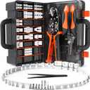 SOMELINE Micro Connector Crimping Tool Kit, 41 Types JST SH 1.0/GH 1.25/ZH 1.5/PH 2.0mm & Compatible with Molex PicoBlade 1.25mm/51005 51006 Connectors, 32-22 AWG Crimper for FPV RC DIY 3D Printer