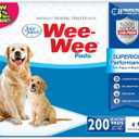 Four Paws Wee-Wee Superior Performance Unscented Pee Pads for Dogs & Puppies, Quilted Leak-Proof Dog Housebreaking Potty Training Floor Protection, 22" x 23", 200 Count (White)