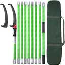 30 Feet Tree Pole Pruner Manual Branches Trimmer Tree Branch Garden Tools Loppers Hand Pole Saws Extendable Height, Green 