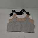 Fruit of the Loom Women's Multi-Pack Tank Top Style Sports Bra (46, Black/Heather Grey/Sand/White)