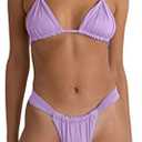 Women Two Piece Swimsuits Halter Triangle String Bikini Sets Sexy Ruched Brazilian Cheeky Thong Bathing Suit size S