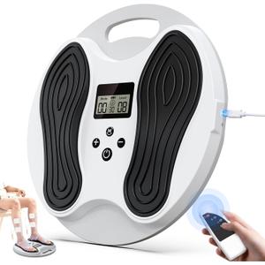 EMS Foot Massager for Neuropathy, NMES Foot Stimulator for Neuropathy Feet Nerve FSA&HSA Eligible item Electric Foot Massager for Circulation and Pain Relief with 4 TENS Unit Muscle Stimulator Pads (White)