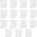 Tinoaly 15pcs Cubicle Clips, Plastic Cubicle Clips for Fabric Walls Fabric Panel Wall Hooks for Hanging Photos Notes Memos Documents (White)