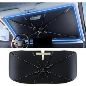 Nmoiss Windshield Sun Shade Umbrella [Vinyl Coating Heat Shield] Fit for Kia Sorento 2021-2026 Accessories, Protect Car from Sun Rays & Heat Damage Keep Cool and Protect Interior