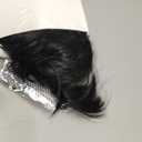 PLULON Black Bob Wig with Heart Sunglasses and Hair Cap, Colorful Short Bob Wigs Synthetic Party Wigs Funny Cosplay Hairpieces for Women Men Daily Bachelorette Halloween Costume Party Decorations