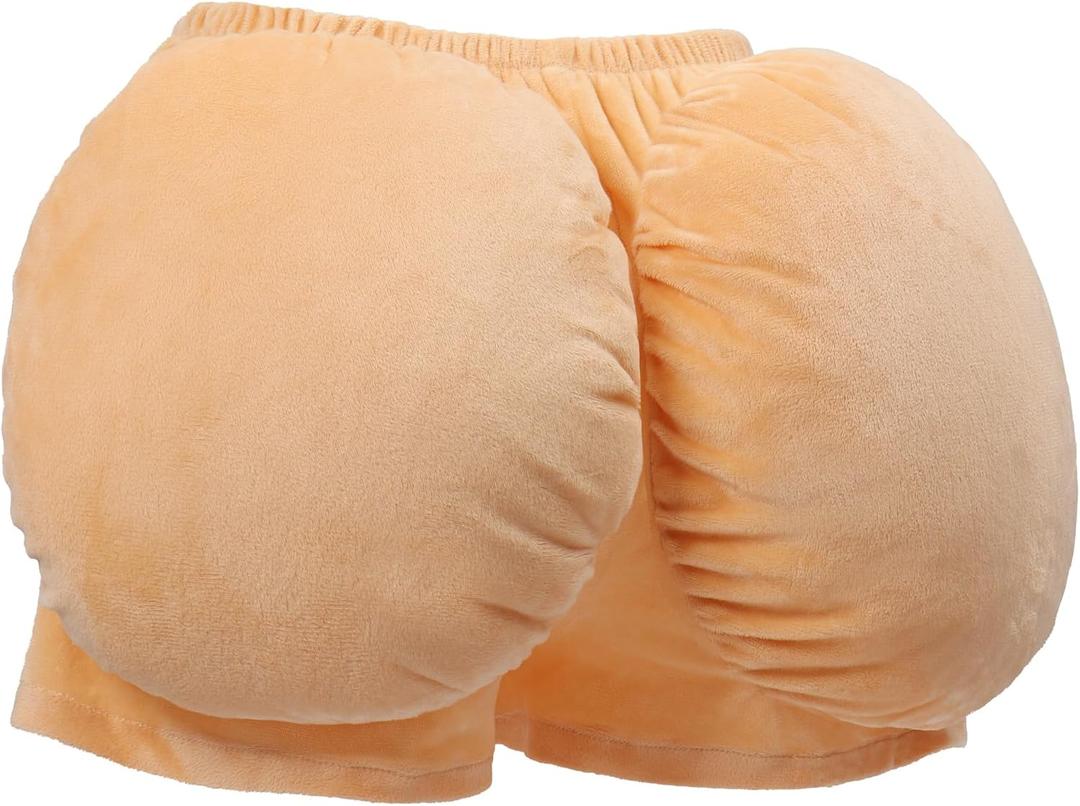 KUOIN Fake Booty Butt Cheeks, Granny Old Lady Costume for Women Halloween Christmas Cosplay Accessories (Large)