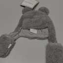Tadpoles Super Soft Plush Sherpa Hat & Mittens Set, Grey
