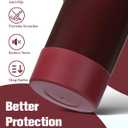 2 x Mity rain 2PCS Silicone Boot for Owala Water Bottle 24 oz 32 oz, Anti-Slip Protective Sleeve Bottom Bumper Protector for FreeSip Stainless Steel Water Bottles Accessories (Black Cherry, 32oz)