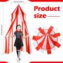 Carnival Circus Theme Party Decorations, Carnival Circus Tent, Red and White Indoor Reading Nook Hanging Home Decoration Canopy for Birthday Party Graduation Game Supplies, 7 x 6 ft