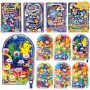 AUUGUU 28 Valentines Day Cards with Handheld Pinball Game – Classroom Exchange Arcade Toy Set for Kids, Fun Interactive Mini Pinball Toys with Pun Cards, School Party Favor