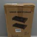 Linxin Under Bed Storage with Wheels, 2Pack Underbed Storage Containers with Clear Lid, 60L Under the Bed Storage Bins Rolling Underbed Storage Organizer for Shoes, Clothes, Blankets