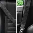 JUSTTOP 2-Pack Universal Car Seat Belt Pads Cover for A More Comfortable Driving, Seat Belt Shoulder Strap Covers Harness Pad for Car Interior Accessories(Black)
